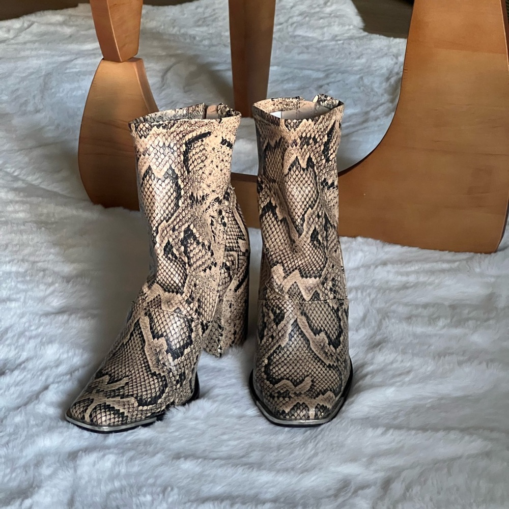 Steve Madden Snakeskin Ankle Booties